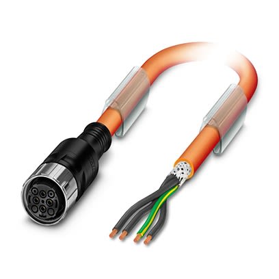Phoenix Contact KSM Power 4 x 10 + 2x 1.5 mm² 6 Core Power Cable, Orange Thermoplastic Polyurethane TPU, 5m [1620320]; 522-040
