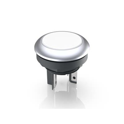 RAFI LUMOTAST 16 Series Illuminated Push Button Switch, Momentary, Through Hole, 16.2mm Cutout, 1 NO, 35V, IP65, IP67 [1.15.210.021/0200]; 523-713