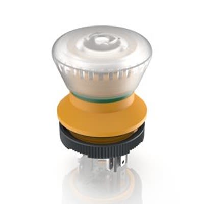 RAFI LUMOTAST 22 Series Latching Illuminated Emergency Stop Push Button, PCB, 22.3mm Cutout, DPST, IP65 [1.15.105.112/0000]; 523-719