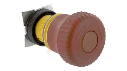 RAFI RAFIX 22 QR Series Latching Emergency Stop Push Button, PCB, 22.3mm Cutout, IP65 [1.30.243.001/0300]; 523-781