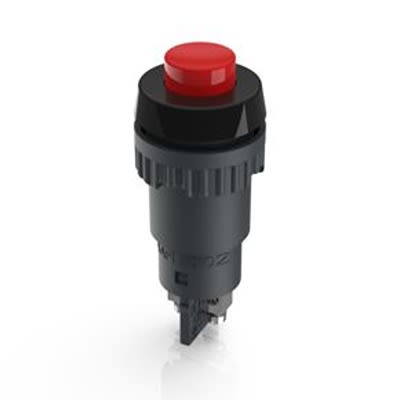 RAFI 1.10 Series Illuminated Push Button Switch, Momentary, Through Hole, 16.2mm Cutout, 1 NO, 250V, IP40, IP65 [1.10.102.001/0301]; 524-619