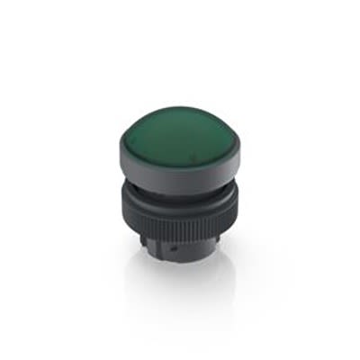 RAFI RAFIX 22 QR Series Green Indicator, 22.3mm Mounting Hole Size, Threaded Ring Termination, IP65 [1.74.505.511/1500]; 524-687