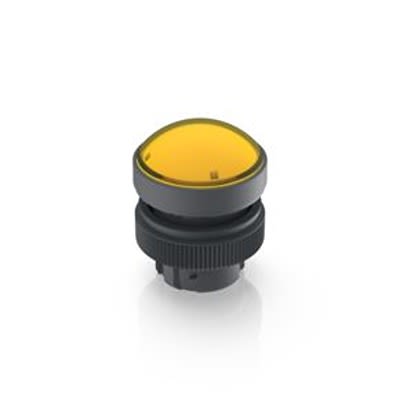 RAFI RAFIX 22 QR Series Yellow Indicator, 22.3mm Mounting Hole Size, Threaded Ring Termination, IP65 [1.74.505.511/1400]; 524-692