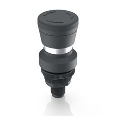 RAFI RAMO 22 T Series Latching Emergency Stop Push Button, PCB, 22.3mm Cutout, IP65, IP67 [1.10.061.001/0001]; 524-854