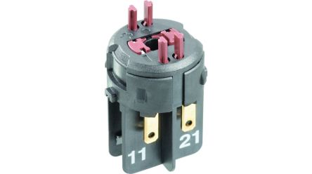 RAFI RAFIX 16 Series Contact Block for Use with Plug In Distributor, 250V ac, DPST [1.20.126.105/0000]; 525-306
