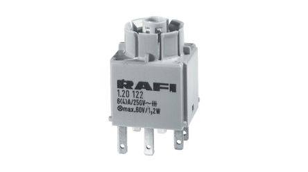 RAFI RAFIX 16 Series Contact Block for Use with Filament Lamp, 250V ac, 1NO [1.20.123.003/0000]; 525-935