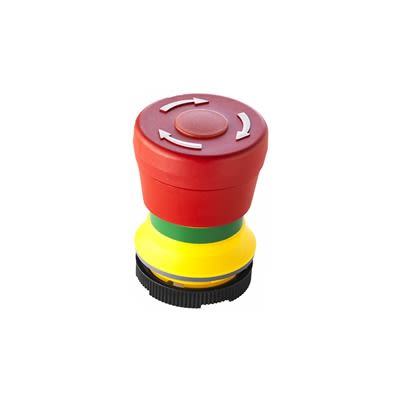 RAFI RAFIX 22 FS Series Latching Illuminated Emergency Stop Push Button, PCB, 22.3mm Cutout, IP65 [1.30.273.301/2200]; 526-009