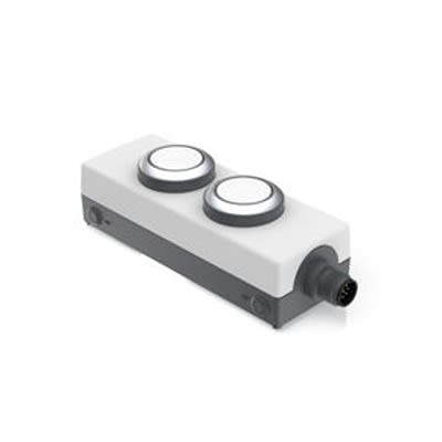RAFI E-BOX M12 Series Illuminated Emergency Stop Push Button, Screw Mount, DPST, IP65 [1.22.392.392/2200]; 526-019