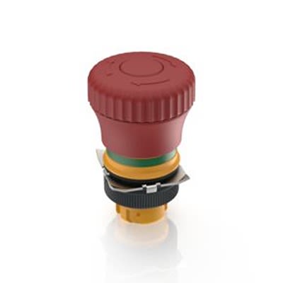 RAFI RAFIX 22 QR Series Latching Emergency Stop Push Button, PCB, 22.3mm Cutout, IP65 [1.30.243.501/0300]; 526-090
