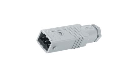 Hirschmann, ST IP54 Grey Cable Mount 5 + PE Industrial Power Plug, Rated At 10A, 250 V [STAS 5]; 527-427
