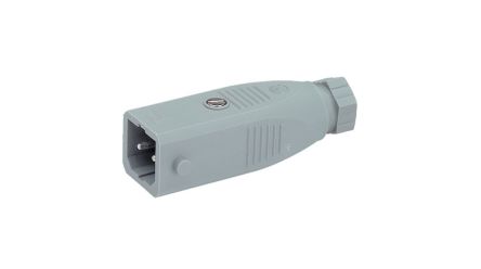 Hirschmann, ST IP54 Grey Cable Mount 2 + PE Industrial Power Plug, Rated At 10A, 250 V [STAS 200]; 527-466