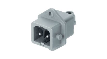 Hirschmann, ST IP54 Grey Panel Mount 2 + PE Industrial Power Plug, Rated At 10A, 250 V [STASEI 200]; 527-470