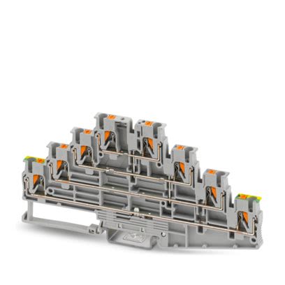 Phoenix Contact 1336407 13364 Series Grey, 0.14mm², 4-Level, Push In Termination [1336407]; 535-134