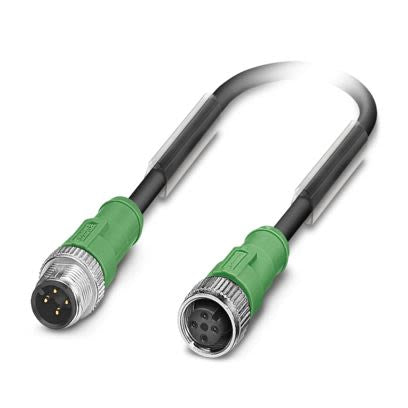 Phoenix Contact Straight Male 4 way M12 to Straight Female 4 way M12 Sensor Actuator Cable, 5m [1417509]; 535-162
