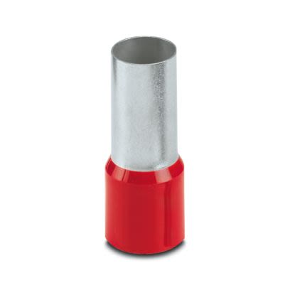 Phoenix Contact Insulated Ferrule, 25mm Pin Length, 14.7mm Pin Diameter, Red [3201853]; 535-318