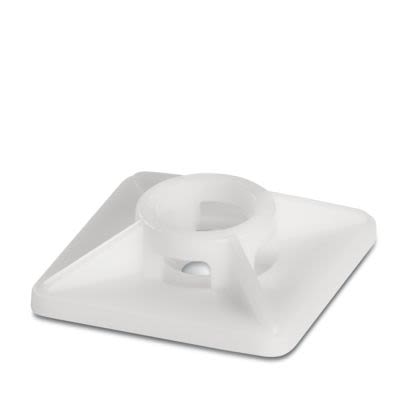 Phoenix Contact Self Adhesive White Cable Tie Mount 27 mm x 27mm, 6mm Max. Cable Tie Width [3240708]; 535-328