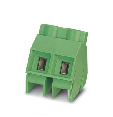 Phoenix Contact PCB Terminal Block, 2-Contact, 9.52mm Pitch, Wave Soldering, 1-Row, Plug In, Screw Termination [1720017]; 535-380