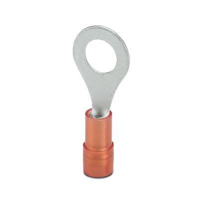 Phoenix Contact Insulated Ring Terminal, M6mm Stud Size, Red [3241205]; 535-390