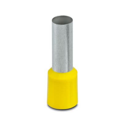 Phoenix Contact Insulated Ferrule, 18mm Pin Length, 7.3mm Pin Diameter, Yellow [3201505]; 535-396