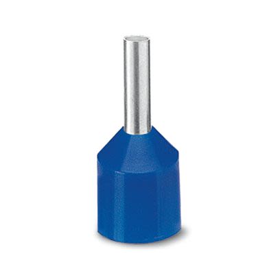 Phoenix Contact Insulated Ferrule, 8mm Pin Length, 2.3mm Pin Diameter, Blue [3201929]; 535-397