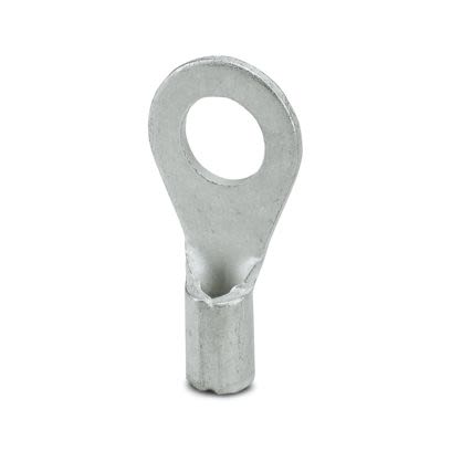 Phoenix Contact Uninsulated Ring Terminal, M4mm Stud Size, Silver [3240072]; 535-412