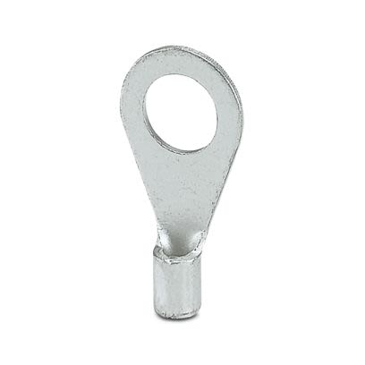 Phoenix Contact Uninsulated Ring Terminal, M6mm Stud Size, Silver [3240080]; 535-415