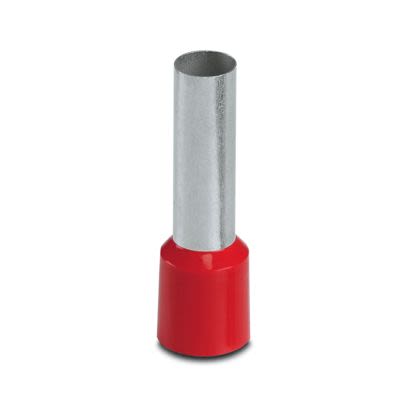 Phoenix Contact Insulated Ferrule, 25mm Pin Length, 8.3mm Pin Diameter, Red [3200713]; 535-422