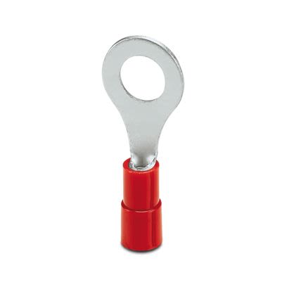 Phoenix Contact Uninsulated Ring Terminal, M6mm Stud Size, Red [3240020]; 535-435