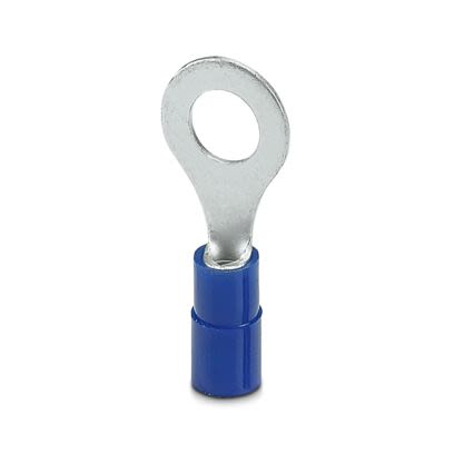 Phoenix Contact Uninsulated Ring Terminal, M6mm Stud Size, Blue [3240025]; 535-437
