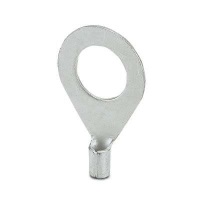 Phoenix Contact Uninsulated Ring Terminal, M10mm Stud Size, Silver [3240082]; 535-444
