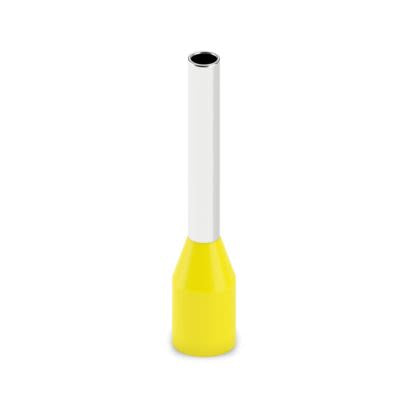 Phoenix Contact Insulated Ferrule, 10mm Pin Length, 1.5mm Pin Diameter, Yellow [2100089]; 535-463
