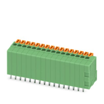 Phoenix Contact PCB Terminal Block, 16-Contact, 2.54mm Pitch, Wave Soldering, 1-Row, Push In Spring Termination [1789074]; 535-505