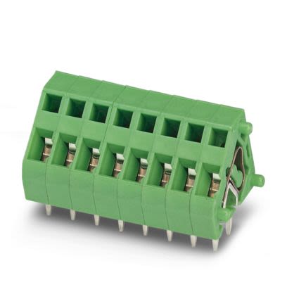 Phoenix Contact PCB Terminal Block, 1-Contact, 3.81mm Pitch, Wave Soldering, 1-Row, Push In Spring Termination [1704978]; 535-516