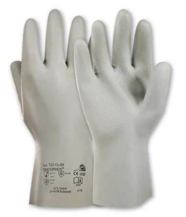 Honeywell Safety Tricopren Grey Cotton Chemical Resistant Work Gloves, Size 11, Cotton Coating [072311141X]; 535-618
