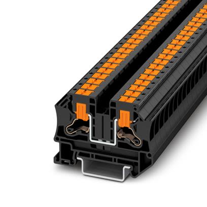 Phoenix Contact 1291906 Black, 6mm², 1-Level, Push In Termination [1291906]; 535-726