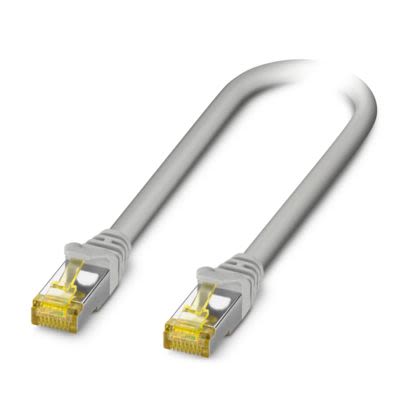 Phoenix Contact1472597, 200mm Cat6a, Grey RJ45 to Male RJ45 Male, Shielded Shielded, Terminated LSZH Sheath [1472597]; 535-811