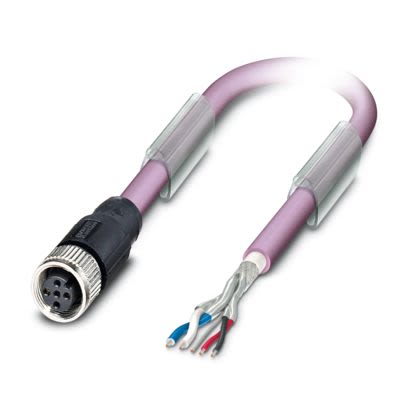Phoenix Contact SAC Series Bus Cable, 5 Cores, 0.25 mm², 24, 500mm, Shielded Shield, Data Transfer Cable Cable [1519370]; 535-817