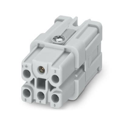 Phoenix Contact Heavy Duty Power Connector Insert, 16A, Socket, HC-Q Series, 5 Contacts [1013948]; 535-854