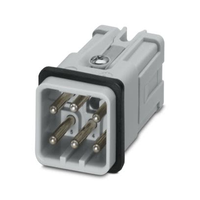 Phoenix Contact Heavy Duty Power Connector Insert, 16A, PIN, HC-Q Series, 5 Contacts [1013947]; 535-867