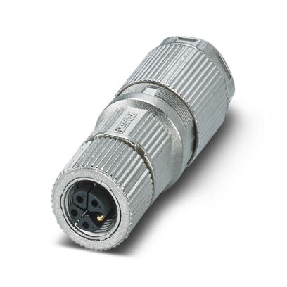 Phoenix Contact, SACC-M12FSK-4PECT-CL SH IP65 Grey Cable Mount 5P Power Connector Socket, Rated At 16A, 690 V ac [1027476]; 535-940