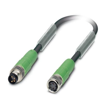 Phoenix Contact Straight Male 4 way M8 to Straight Female 4 way M8 Sensor Actuator Cable, 5m [1571525]; 535-984