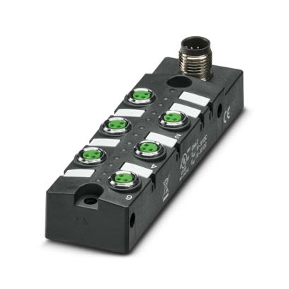 Phoenix Contact SACB Series Distribution Unit, M12, 3 way, 6 port [1197408]; 535-992