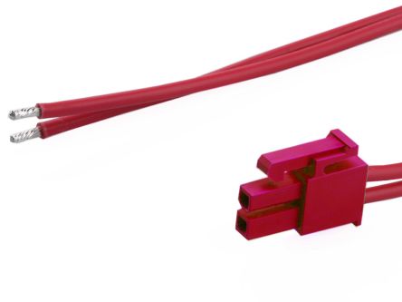 Molex 2 Way Female Crimped Terminal to 2 Way Male Pigtail Wire to Board Cable Assembly, 600mm [2262451024]; 536-254