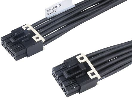 Molex 10 Way Female Crimped Terminal to 10 Way Female Crimped Terminal Wire to Board Cable Assembly, 150mm [2240851102]; 536-367