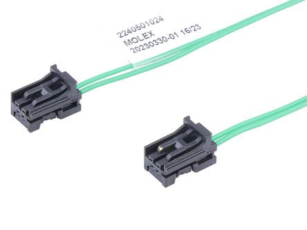 Molex 2 Way Female Crimped Terminal to 2 Way Female Crimped Terminal Wire to Board Cable Assembly, 150mm [2240501022]; 536-542