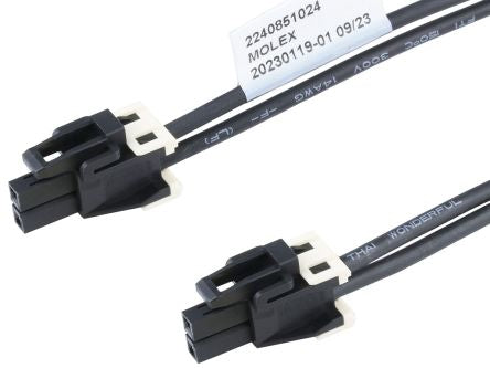 Molex 2 Way Female Crimped Terminal to 2 Way Female Crimped Terminal Wire to Board Cable Assembly, 150mm [2240851022]; 536-564