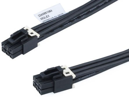 Molex 6 Way Female Crimped Terminal to 6 Way Female Crimped Terminal Wire to Board Cable Assembly, 300mm [2240851063]; 536-575