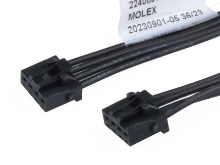 Molex 4 Way Female Crimped Terminal to 4 Way Female Crimped Terminal Wire to Board Cable Assembly, 300mm [2240891043]; 536-585
