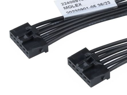 Molex 6 Way Female Crimped Terminal to 6 Way Female Crimped Terminal Wire to Board Cable Assembly, 600mm [2240891064]; 536-595