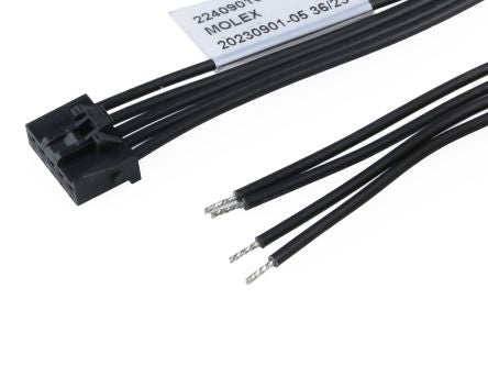 Molex 5 Way Female Crimped Terminal to 5 Way Male Pigtail Wire to Board Cable Assembly, 600mm [2240901054]; 536-615